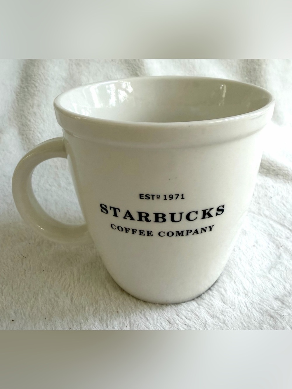2007 Starbucks Barista‎ Abbey Coffee Mug Large 16oz White Ceramic Cup